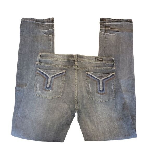 Citizens of Humanity Straight Leg Gray Wash Distressed Jeans Size 30 155-088 - Picture 1 of 13